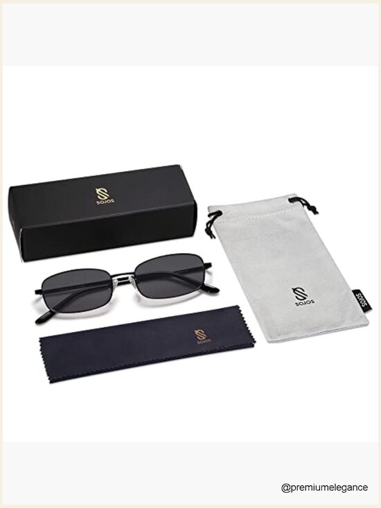 Retro Rectangle Sunglasses Narrow Thin Skinny Y2k Chic Unisex UV400 main image 6